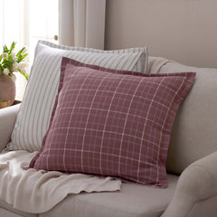 Yarn-Dyed Plaid Reversible Sham - Brick, Euro