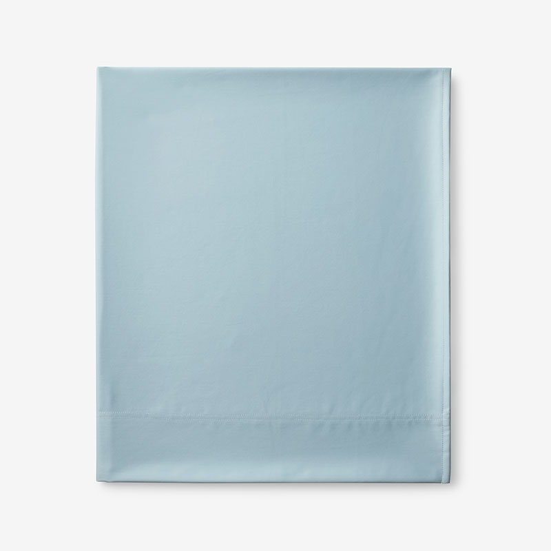 Premium Smooth Supima® Cotton Wrinkle-Free Sateen Flat Bed Sheet - Cloud, Deep Pocket Cal. King