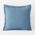 Premium Breathable Relaxed Linen Sham - Shadow Blue, Euro
