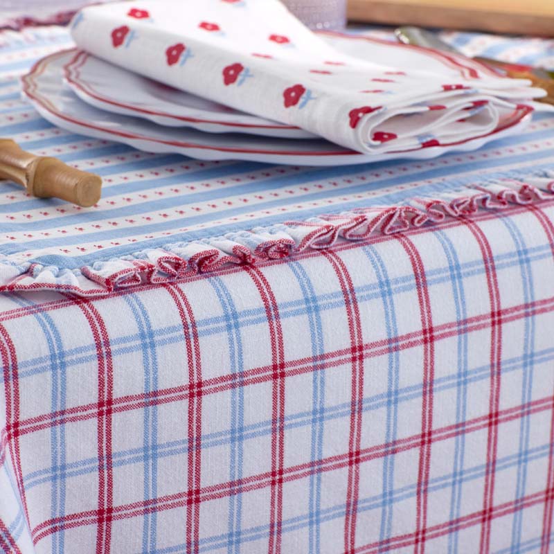 Classic Plaids Yarn-Dyed Tablecloth - Graph Plaid Red, 70 in. x 108 in.