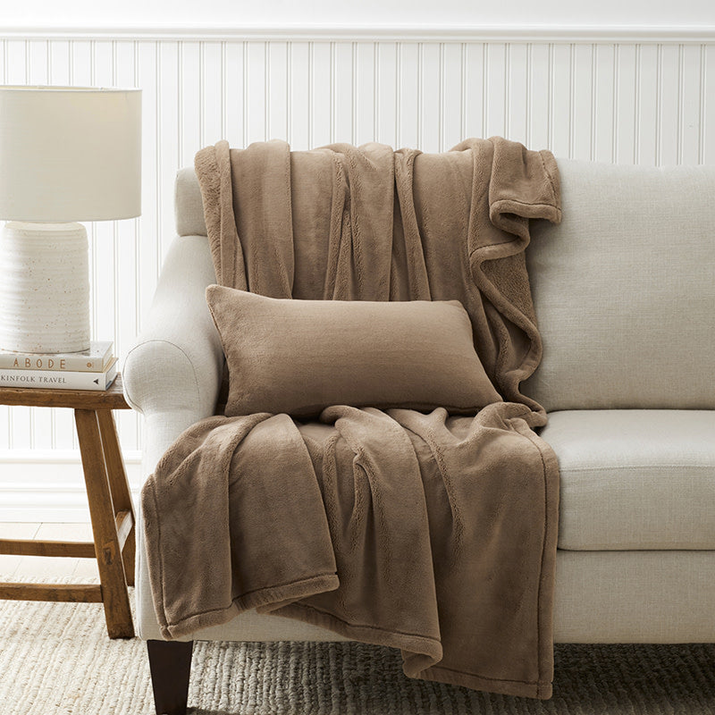 Decorative Lumbar Pillow Cover - Silver Mink, 14 in. x 40 in.
