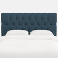 Park Tufted Textured Linen Headboard - Navy, King