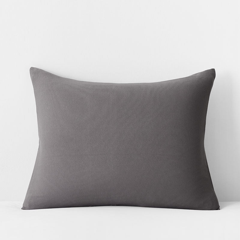 T-Shirt Soft Jersey Knit Sham - Dark Gray, King