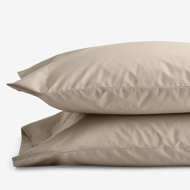 Classic Cool Cotton Percale Pillowcase Set - Cocoa, Standard