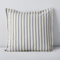 Tailored Stripes and Plaids Classic Cool Cotton Percale Sham - Narrow Stripe Navy, Euro