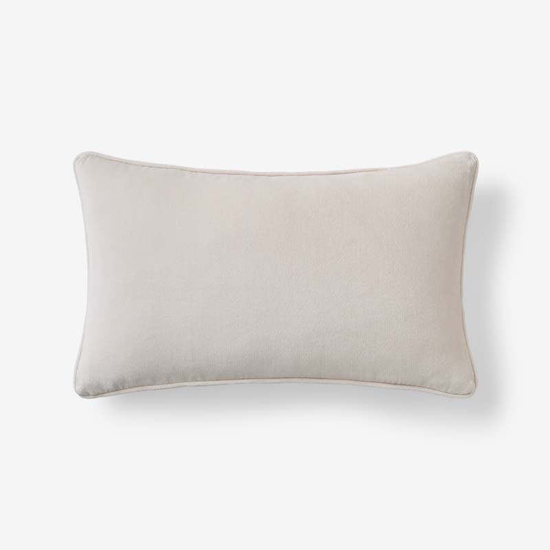 Velvet Decorative Lumbar Pillow Cover - Sand, 12 in. x 21 in.