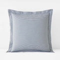 Classic Stripes and Plaids Cool Yarn-Dyed Cotton Percale Sham - Stripe White/Blue, Euro