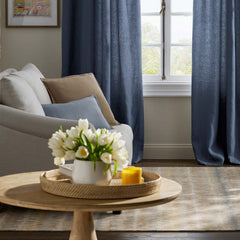 Linen Decorative Square Pillow Cover - Slate Blue, 20 in. x 20 in.