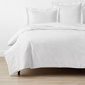 Premium Cool Organic Cotton Percale Duvet Cover - White, Full/Queen