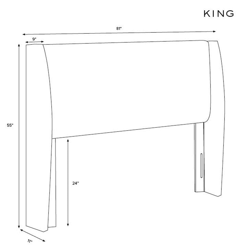Gramercy Textured Linen Headboard - White, King
