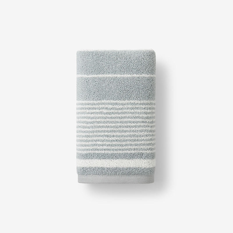 Plush Spa Stripe Hand Towel - Light Seaspray