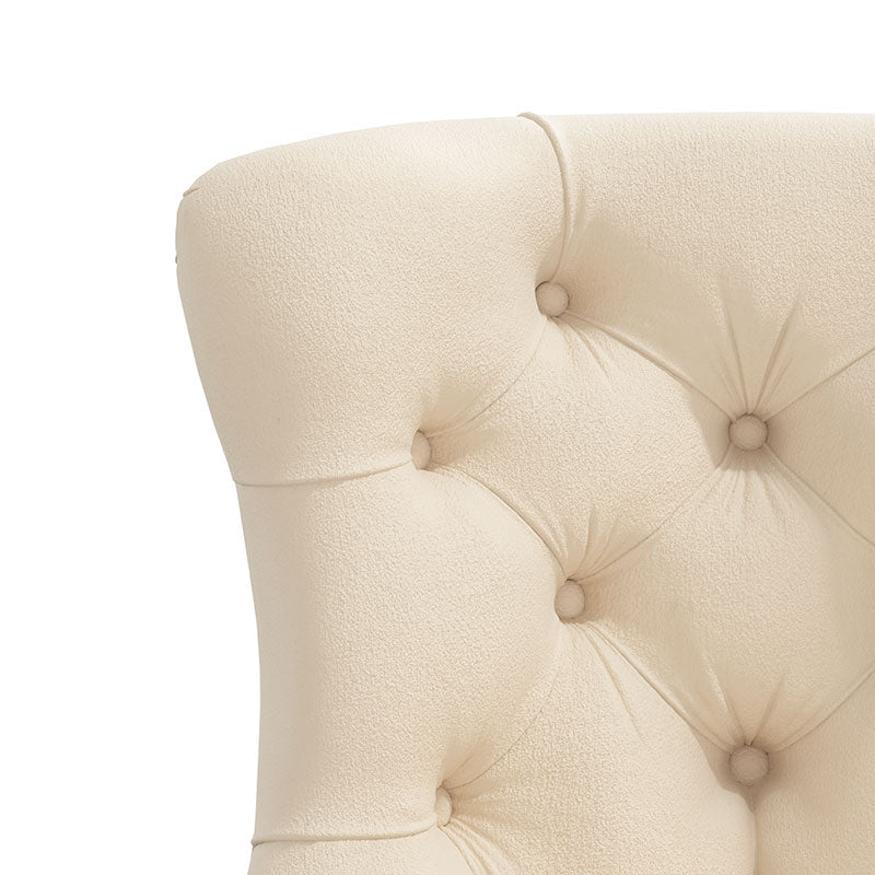 Velvet Ruffle Chair - Pearl