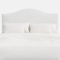 Saddle Velvet Headboard - White, Cal King