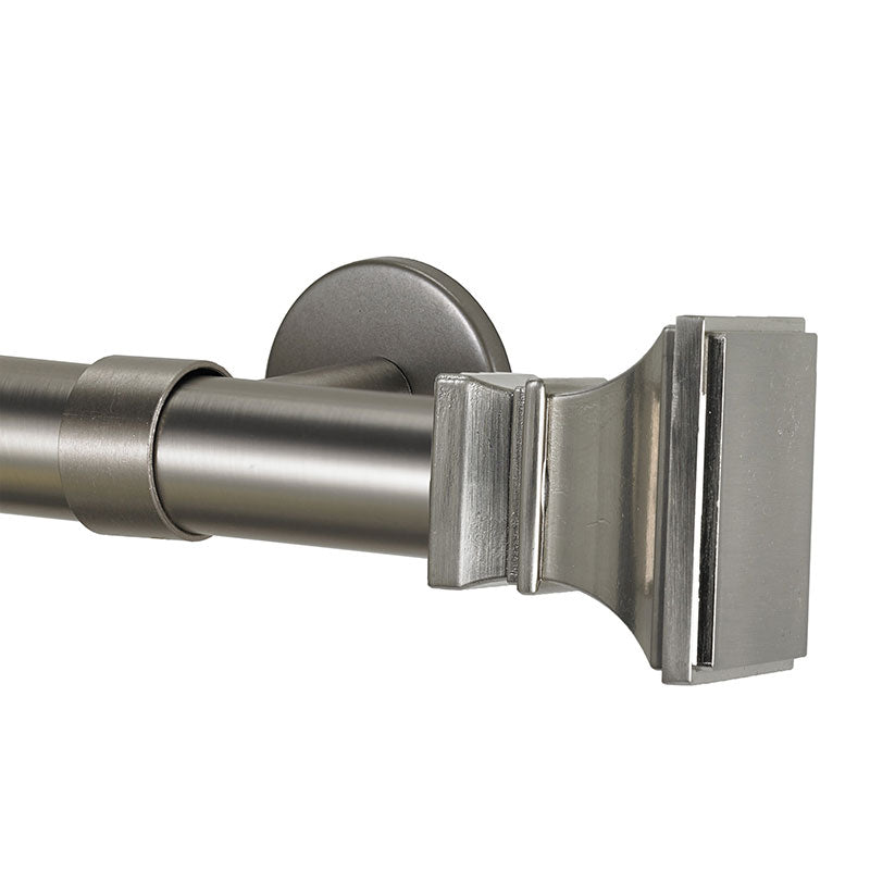 Flared Square Finial and 1" diameter Rod Set - Stainless, 120"