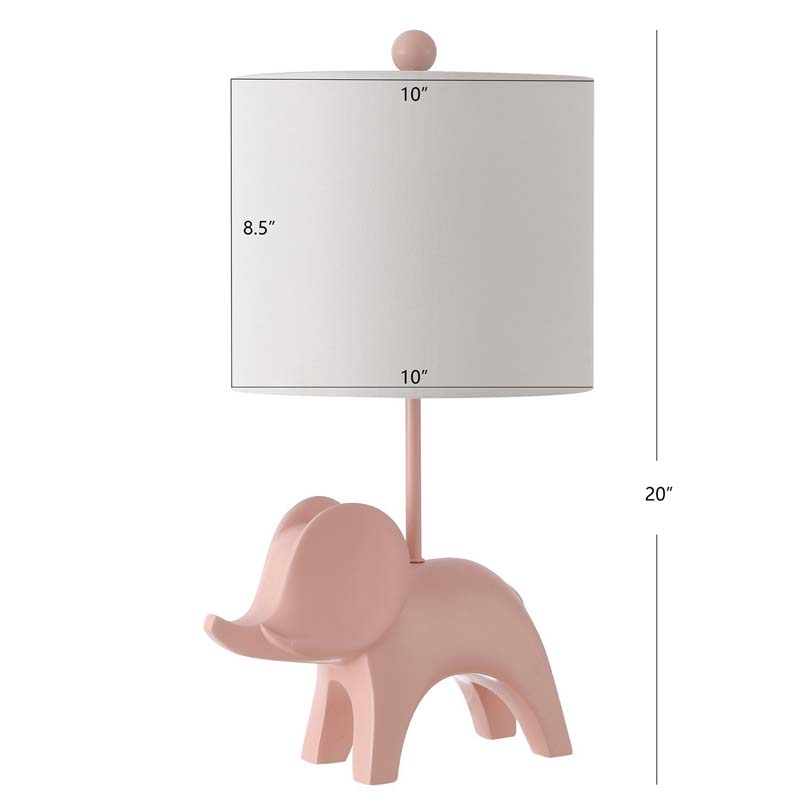 Ceramic Animal Table Lamp - Pink, Elephant