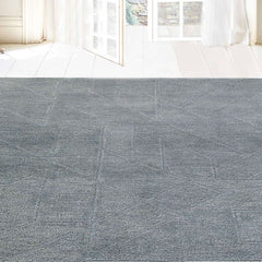 Relief Hand Tufted Wool Rug -  Blue, 3' x 5'