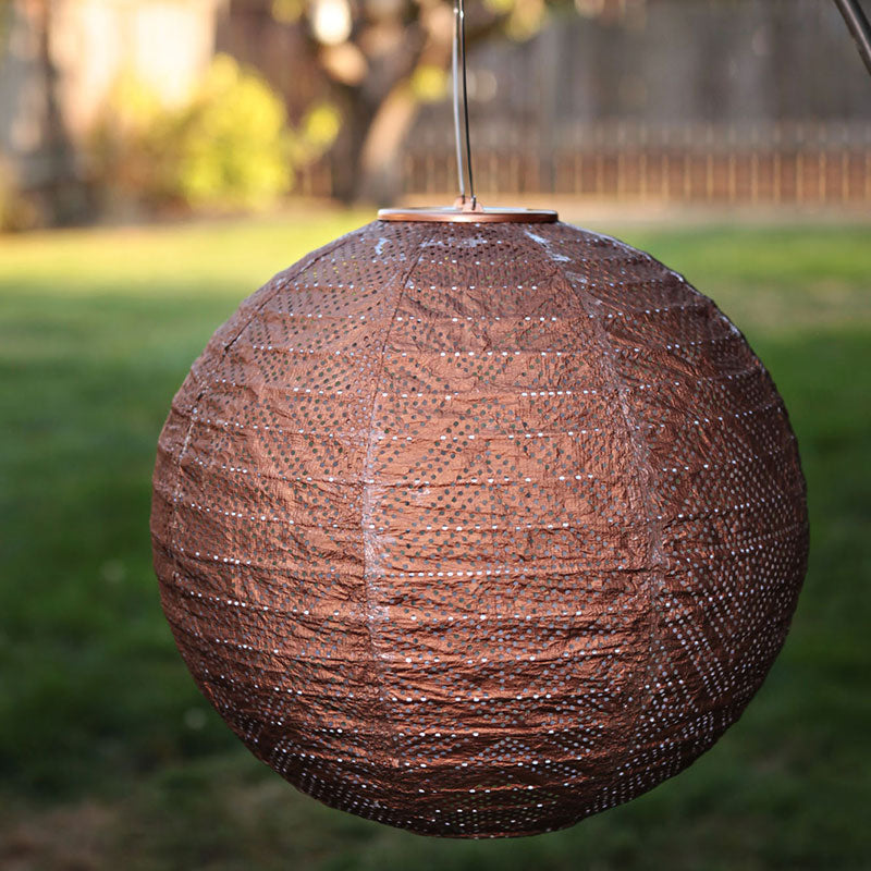 Soji™ Stella Boho Solar Outdoor Lantern - Copper