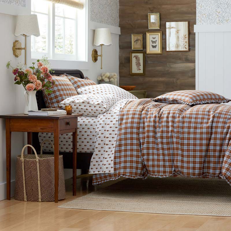 Mini-Prints Garment Washed Cotton Percale Pillowcase Set - Flowers, Standard