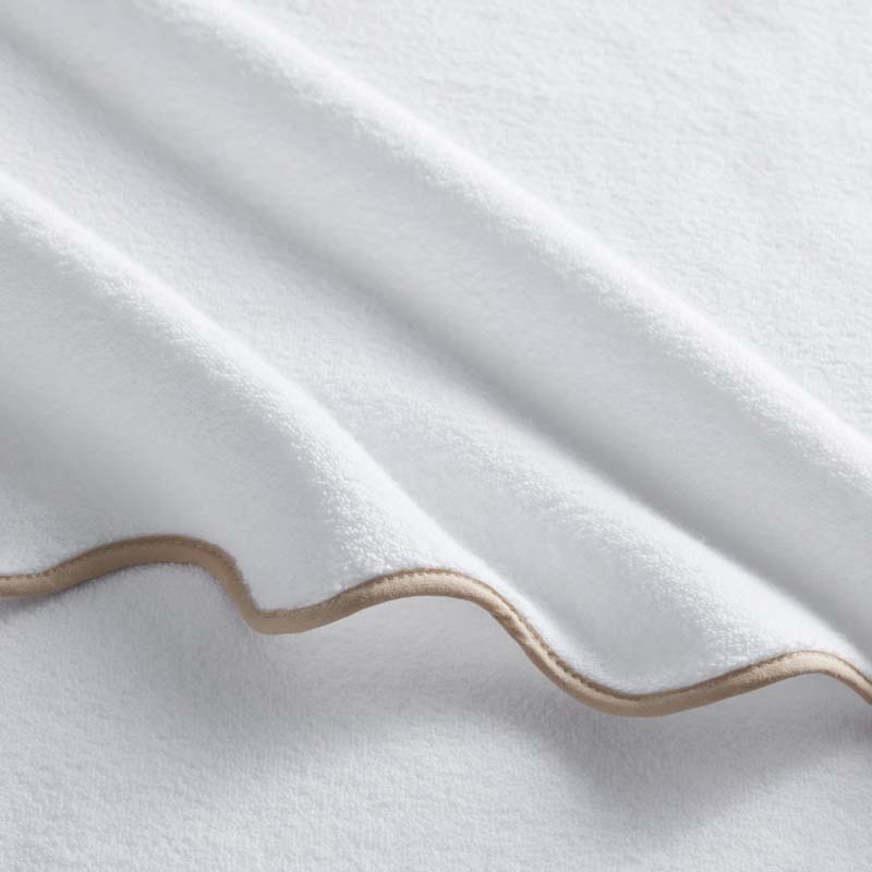 Scalloped Edge Bath Sheet - Beige