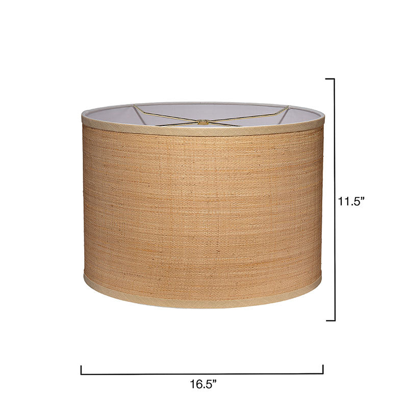 Natural Raffia Lamp Shade - Natural, Medium