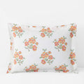 Blossoms and Stripes Classic Cool Cotton Percale Sham - Petal Charm, King