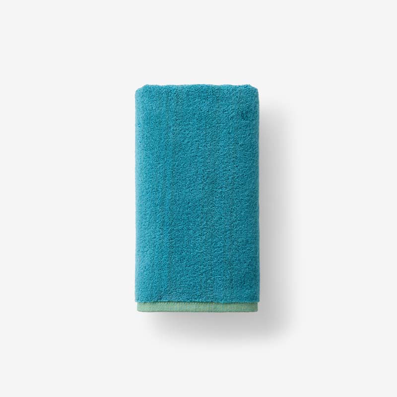 Reversible Solid Hand Towel - Teal Blue