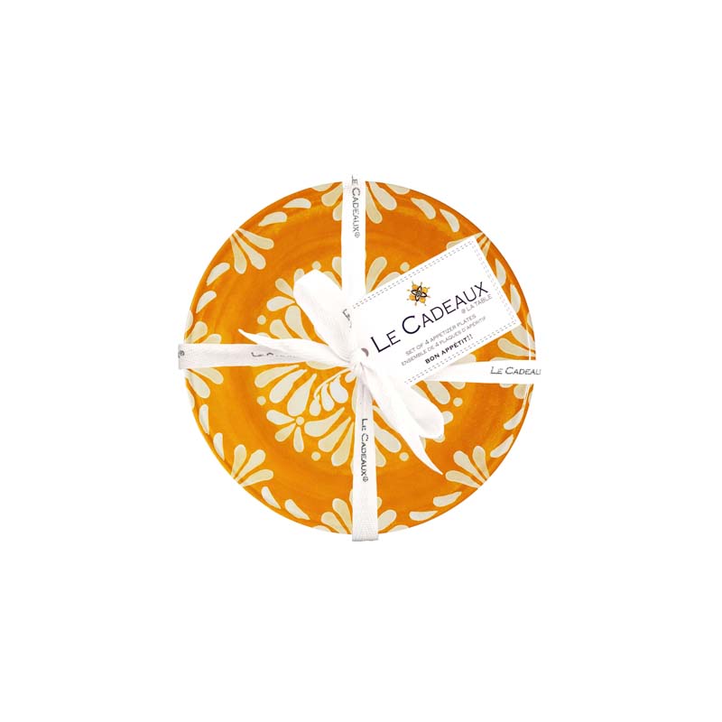 Paloma Appetizer Plates, Set of 4 - Orange