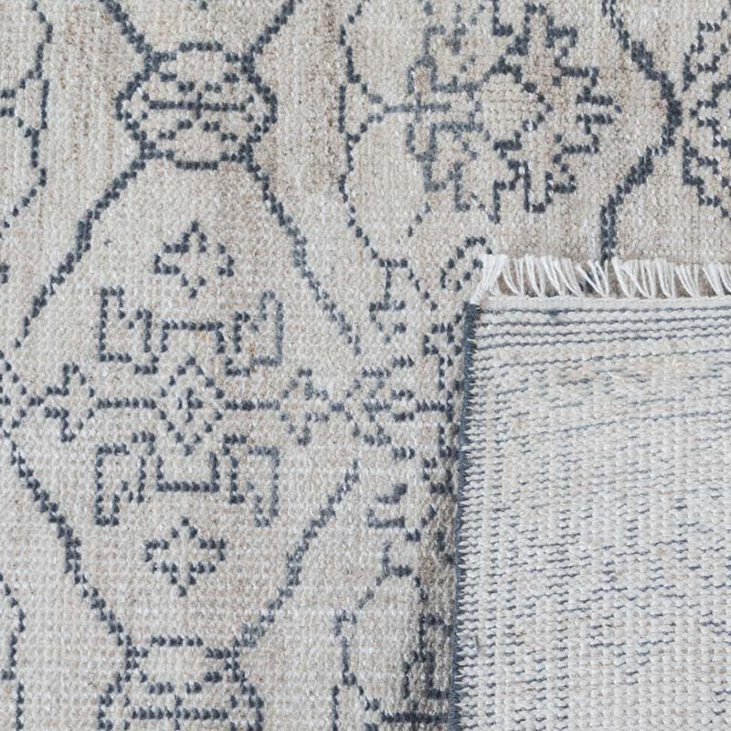 Hand Knotted Performance Rug - Ivory/Slate Blue, 5' x 8'