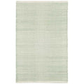 Herringbone Handwoven Cotton Rug - Ocean Green, 6' x 9'