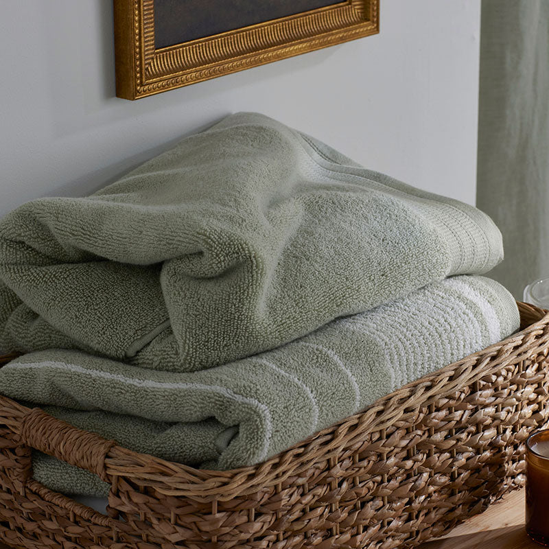Plush Spa Solid 4-Piece Bath & Hand Towel Set - Willow