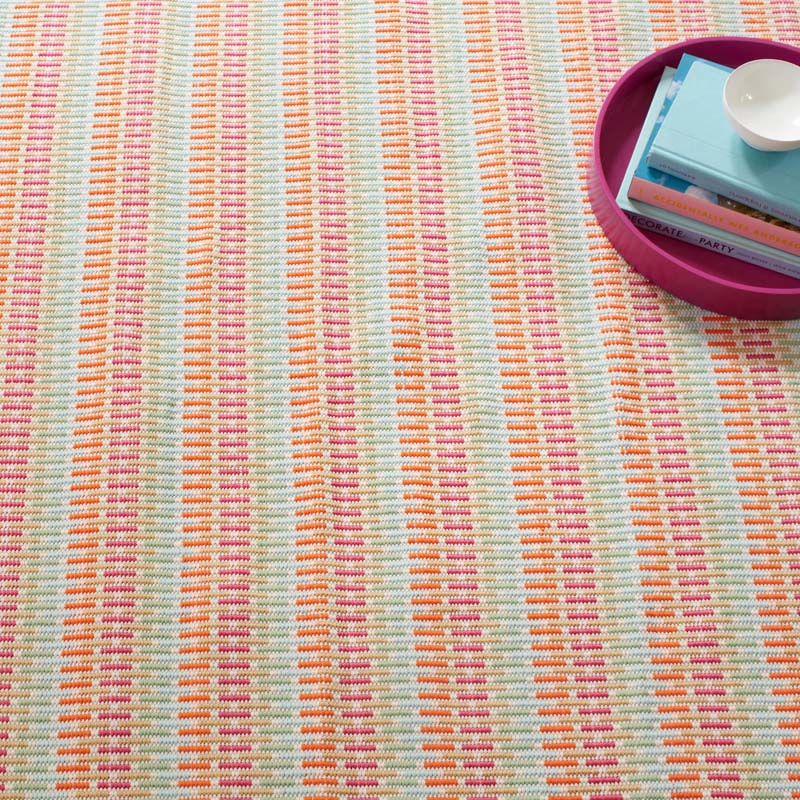 Candy Stripe Handwoven Indoor/Outdoor Rug - Pink Multi, 2' 6" x 8' Runner