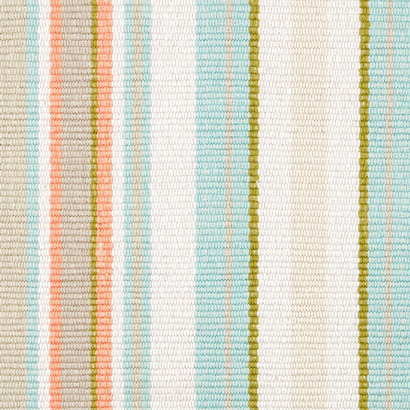 Daphne Stripe Handwoven Cotton Rug - Sky, 5' x 8'