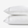 Dorset Stripe Luxe Smooth Egyptian Cotton Sateen Pillowcase Set - Gray, Standard