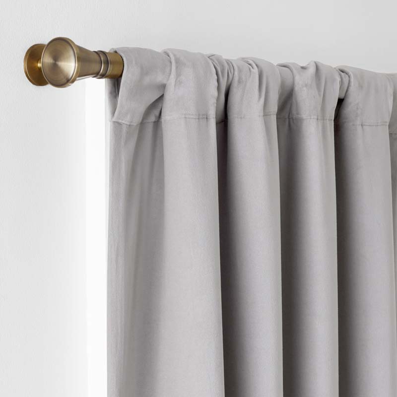 Velvet Blackout Window Curtain - Gray, 96 in.