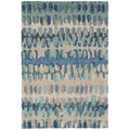 Paint Chip Hand Hooked Wool Rug - Blue, 8' x 10'