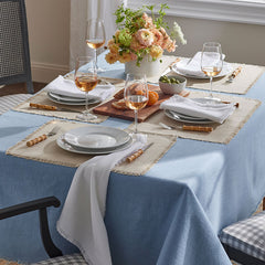 Solid Fringe Placemats, Set of 4 - Putty