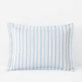 Blossoms and Stripes Classic Cool Cotton Percale Sham - Squiggle Stripe, King