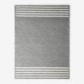 Chenille Border Stripe Handwoven Reversible Rug - Gray, 5' x 7'