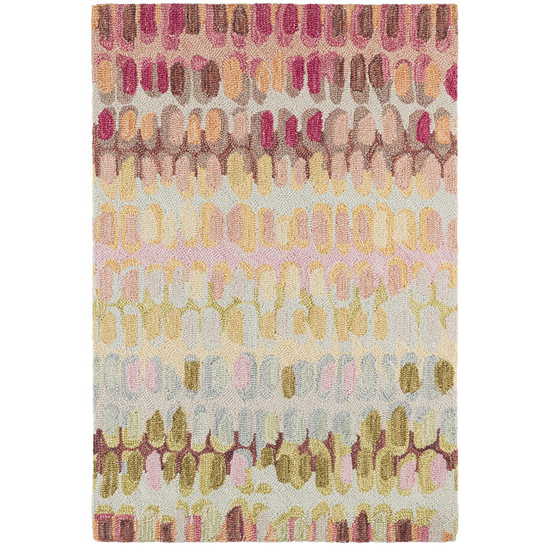 Paint Chip Hand Hooked Wool Rug - Pastel Pink, 3' x 5'