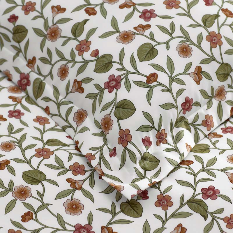 Garden Florals Premium Smooth Wrinkle-Free Sateen Comforter - Cream Multi, King/Cal. King