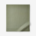Classic Ultra-Cozy Cotton Velvet Flannel Flat Bed Sheet - Willow Green, King/Cal. King