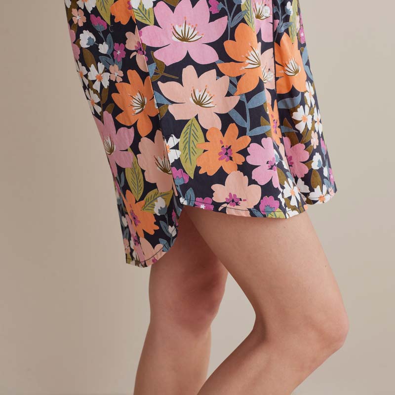 Printed Poplin Women's Nightshirt - Wild Floral, L