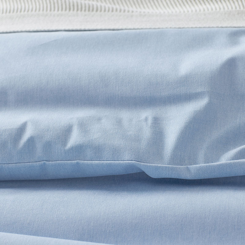 Classic Oxford Yarn-Dyed Solid Sham - Blue, Standard