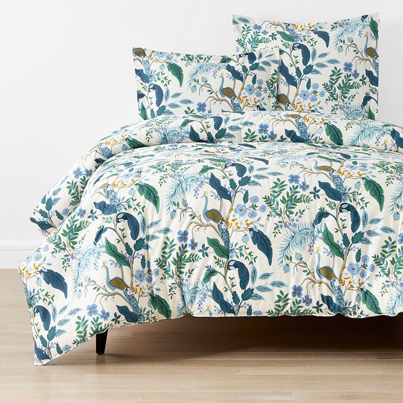 Peacock Classic Smooth Sateen Comforter - Ivory Multi, King/Cal. King