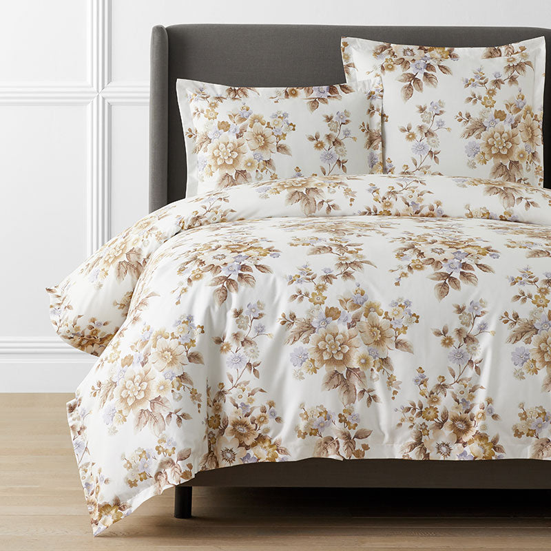 Primrose Bloom Premium Smooth Wrinkle-Free Sateen Duvet Cover - Beige Multi, King/Cal. King