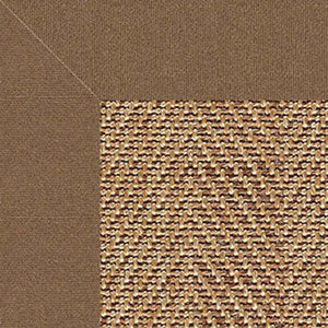 Sunbrella Herringbone Bordered Indoor/Outdoor Rug - Cocoa, Swatch