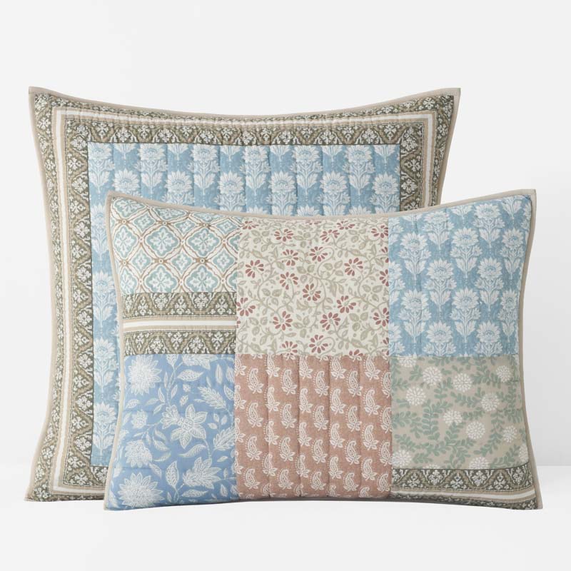 Anvitha Patchwork Quilted Sham - Multi, Euro