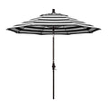 Round Outdoor Patio Umbrella, Fiberglass with Twist Tilt - Bronze Finish, Cabana Classic, 9'