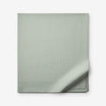 Tira Floral Classic Cool Cotton Percale Flat Bed Sheet - Stripe Green, Twin/Twin XL
