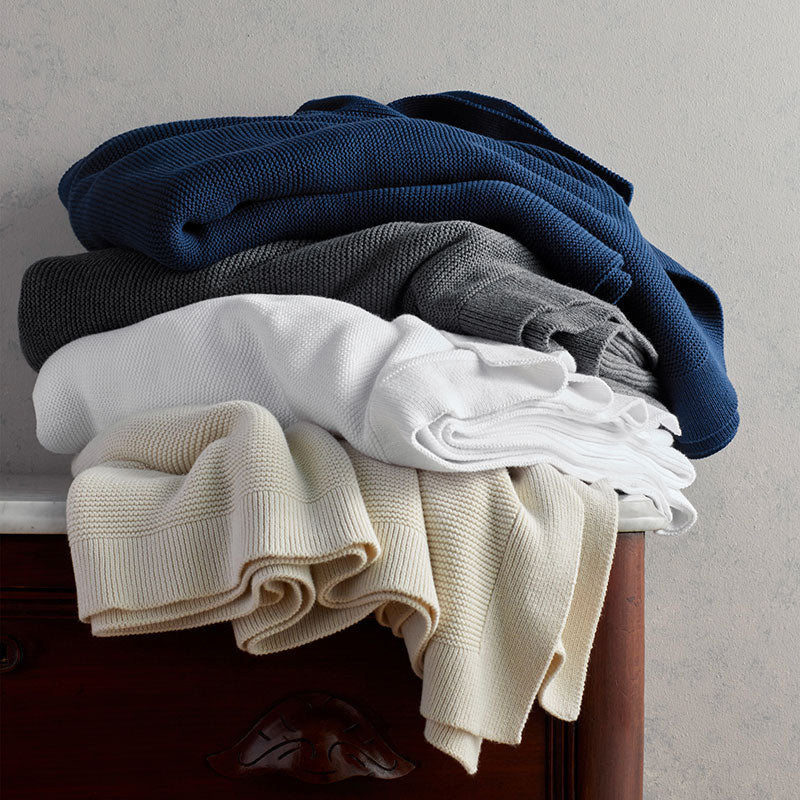 Classic All Season Breathable Cotton Knit Blanket - Brown, Twin/Twin XL